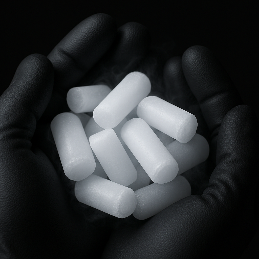 Industrial dry ice nuggets